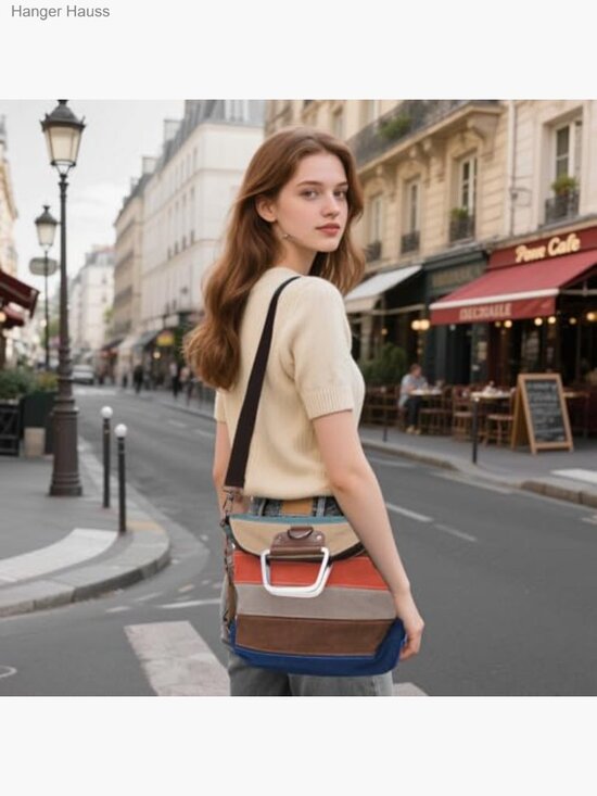Convertible Canvas Backpack Shoulder Crossbody Bag with Removable Strap main image 4